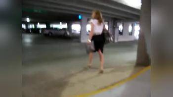 video of following this girl in parking garage