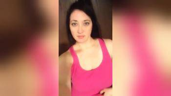 video of girl in pink top flashes her tits