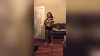 video of chubby girl stripping down naked