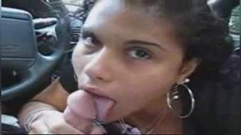video of Cum in her mouth in car at parking