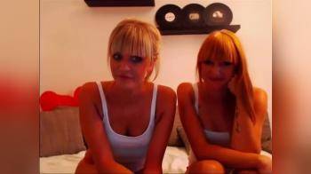 video of Two blondes lesbian sex show