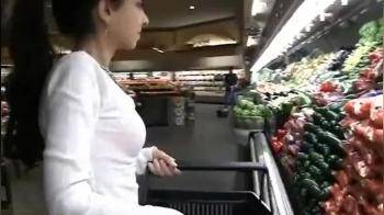 video of Elle flashing her pussy and bating in supermarket