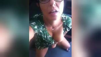 video of mature  with glasses masturbates