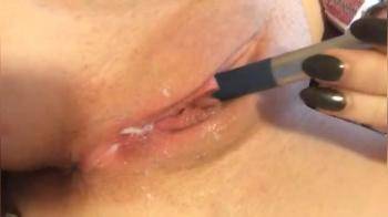 video of close-up on masturbating girl