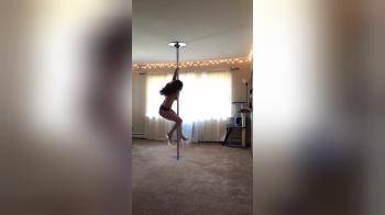 video of Stripper Practices At Home