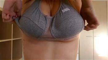 video of Slowmo of perfect breast flash