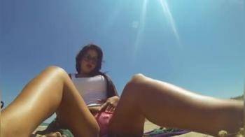 video of Public beach getting naked and start bating 