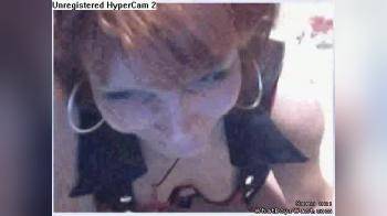 video of hot brunette shows body on webcam