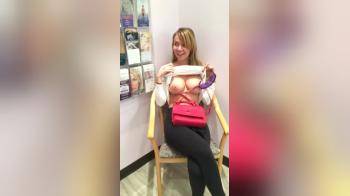 video of Flashing her nice big tits in waiting room