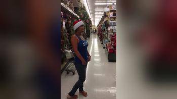 video of Blonde Mature Christmas Shopping Flash