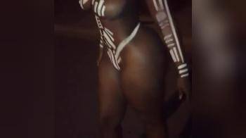 video of Black beauty with amazing body paint