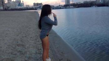 video of Inna Strips Naked on Beach