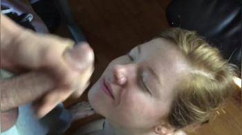 video of redhead gets a facial