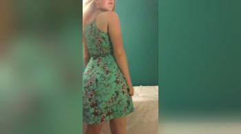 video of Cute Blonde Chloe Strips To Show Titties