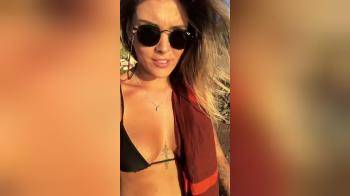 video of Cute latina girl again in her bikini selfie