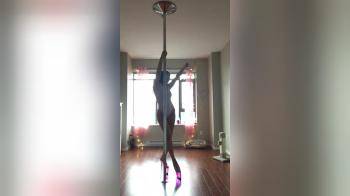 video of Pole Dance Rehearsal on High heels