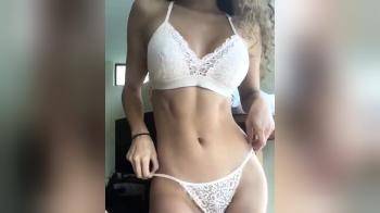 video of showing off her perfect body in lingerie