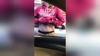 video of Snapchat Girl flashing me at parking space