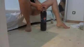 video of Sitting down on PEPSI bottle