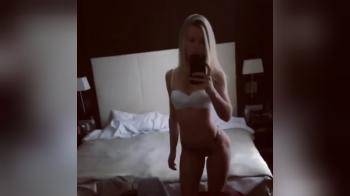 video of Perfect skinny blonde in lingerie