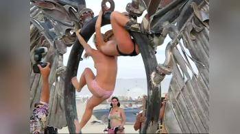 video of Burning Man Cuties topless
