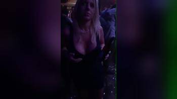 video of Girl touching her tits at party