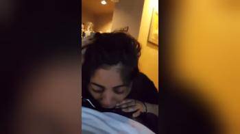 video of dark haired girl gives a deepthroat blowjob