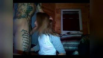 video of Tattoed guy with big dick hammers gf