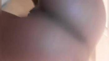 video of Short play with her puss in the shower
