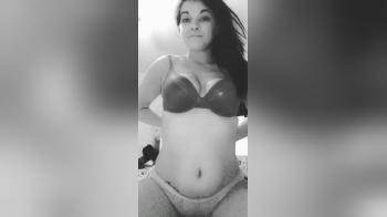 video of Snapchat B&W filter flashing tits
