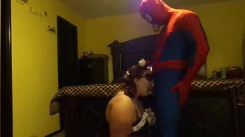 video of cosplay bj Spiderman getting it