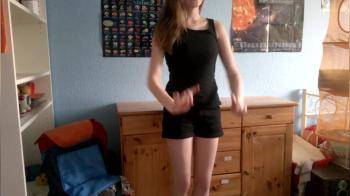 video of College girl misses her boyfriend and strips naked