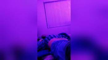 video of Masturbating in her pyjamas on her dorm room