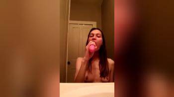 video of I guess I have to throat fuck myself