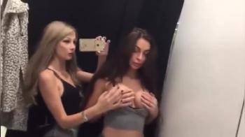 video of Lesbian fun in dressing room