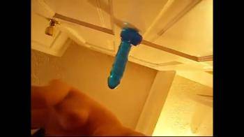 video of wall mounted dildo against the door