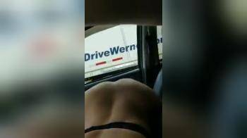video of Driver records mrs ass as she gives bj