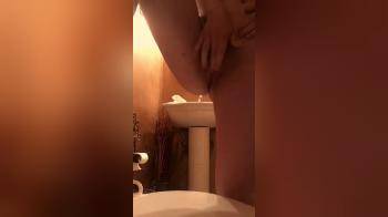 video of Snapchat standing tease bate in bathroom