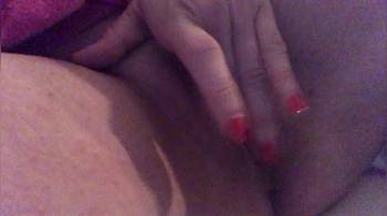 video of C Masterbate red fingernail close up play