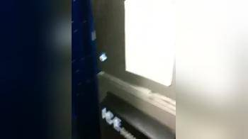 video of Curly colleague sucking cock in break room 