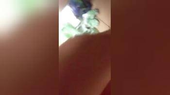 video of Cute girl in bra strips down in bathroom to play with herself