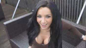 video of hot darkhaired German fucked on balcony
