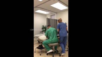 video of Nurse flashing during live procedure