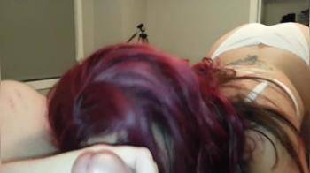 video of Big titted redhead bj