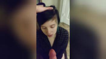 video of Daddy lets his Dreamy Doe Eyed Slut Choke on his Big Hard Cock