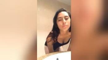 video of latina strips naked in her bathroom