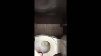 video of Public restroom licking 