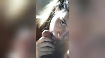 video of Her perfect brown eyes watching me while sucking