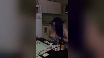video of She lost so she has to flash her tits