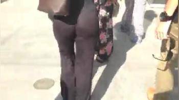 video of see thru amazing ass sheer pants thong